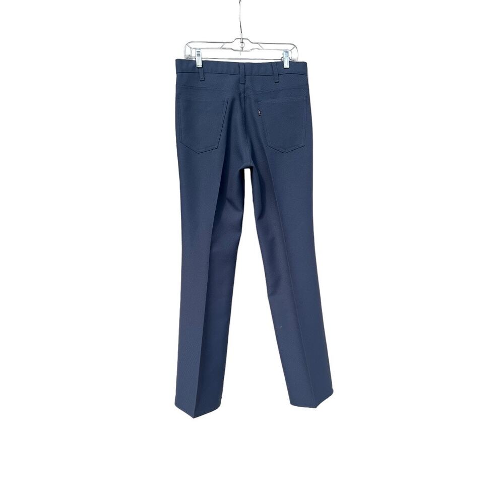 Vintage Navy Blue Levis Black & Gold Tab Flare Trousers